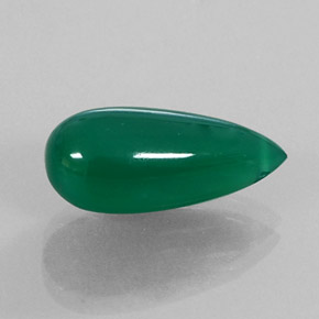 7.51カラットの天然グリーンアゲート（18.4×8 mm・透明）