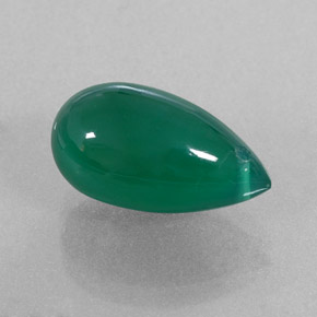 5.48カラットの天然グリーンアゲート（14.3×7.8 mm・透明）