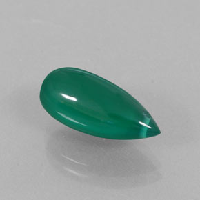 5.34カラットの天然グリーンアゲート（16.2×7.2 mm・透明）