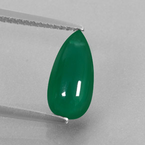 2.36カラットの天然グリーンアゲート（11.6×5.6 mm・透明）