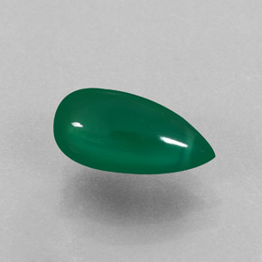 2.36カラットの天然グリーンアゲート（11.6×5.6 mm・透明）