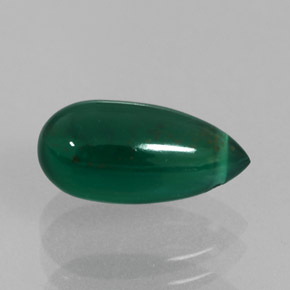 2.85カラットの天然グリーンアゲート（12.3×5.9 mm・透明）