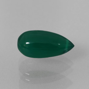 3.28カラットの天然グリーンアゲート（12.9×6.3 mm・透明）