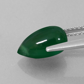 2.07カラットの天然グリーン瑪瑙、透明、透明/半透明