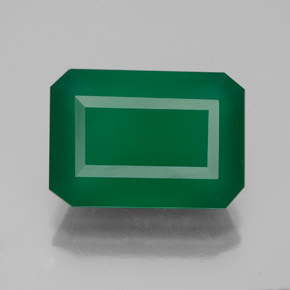 6.25カラットの天然グリーンアゲート（13.8×9.8 mm・透明）