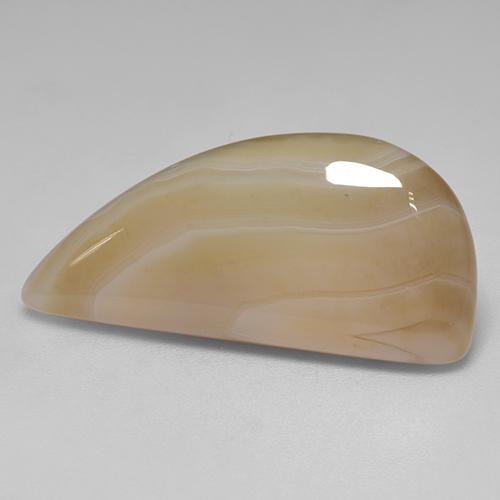 18.17カラットの天然マルチカラーアゲート（29.8×14.4 mm・ファンシーシェイプ）