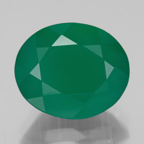 4.52カラットの天然グリーンアゲート（12×10 mm・透明）