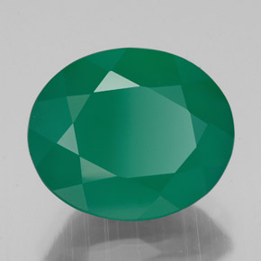 4.52カラットの天然グリーンアゲート（12×10 mm・透明）