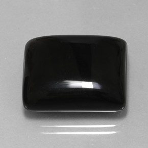 23.85カラットの天然黒アゲート（20.1×17.2 mm・バゲット）