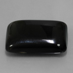 22.39カラットの天然黒アゲート（22.3×15.5 mm・バゲット）