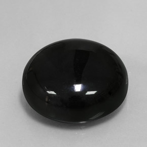 36.81カラットの天然黒アゲート（21.89 mm・ラウンドカット）