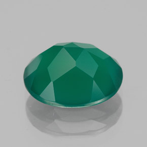 3.99カラットの天然グリーンアゲート（11.8×9.8 mm・透明）