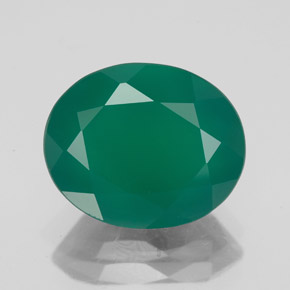 4.42カラットの天然グリーンアゲート（12.2×10 mm・透明）