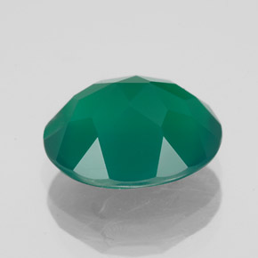4.42カラットの天然グリーンアゲート（12.2×10 mm・透明）