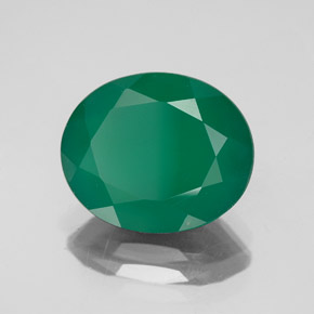 4.23カラットの天然グリーンアゲート（12.3×10.1 mm・透明）