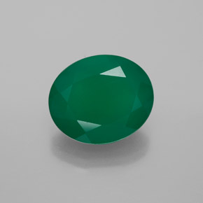 4.31カラットの天然グリーンアゲート（12.2×10.2 mm・オーバルカット）