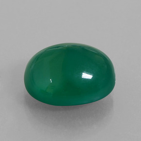 5.78カラットの天然グリーンアゲート（12.3×10.7 mm・オーバルカット）