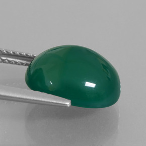 5.78カラットの天然グリーンアゲート（12.3×10.7 mm・オーバルカット）