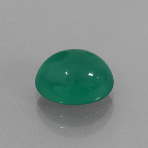 2.87カラットの天然ミディアムグリーンアゲート（9.9×7.6 mm・オーバルカット）