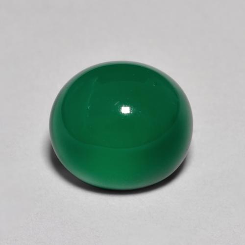 2.80カラットの天然ミディアムグリーンアゲート（9.2×8.4 mm・オーバルカット）