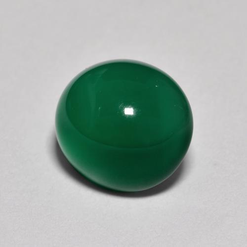 2.80カラットの天然ミディアムグリーンアゲート（9.2×8.4 mm・オーバルカット）