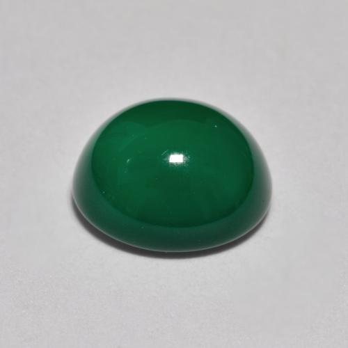 2.80カラットの天然ミディアムグリーンアゲート（9.2×8.4 mm・オーバルカット）