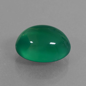 3.62カラットの天然グリーンアゲート（10.8×8.4 mm・オーバルカット）