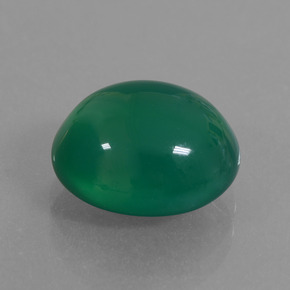 4.31カラットの天然グリーンアゲート（10.9×9.5 mm・オーバルカット）