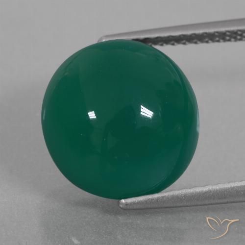 7.25ct 天然 ミディアムグリーン 瑪瑙, 楕円形, 半透明