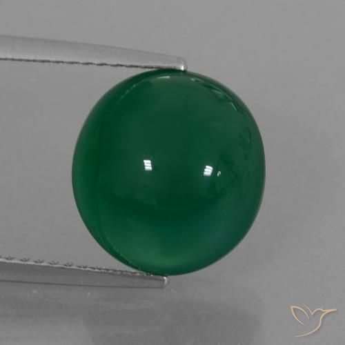 6.28ct 天然 黄みがかったグリーン 瑪瑙, 楕円形, 半透明