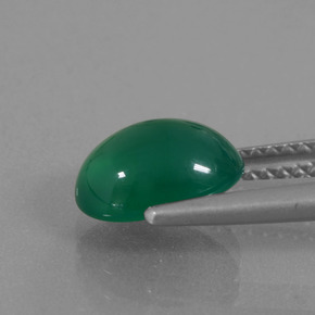 1.98カラットの天然黄色がかった緑アゲート（9.2×6.7 mm・オーバルカット）