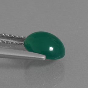 1.46カラットの天然フォレストグリーンアゲート（7.7×6.9 mm・オーバルカット）