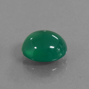 2.54カラットの天然グリーンアゲート（9×8.5 mm・オーバルカット）