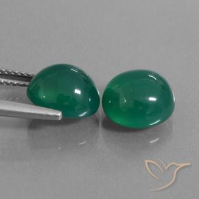 Shop natural 6.41ct フォレストグリーン 瑪瑙 gems, 楕円形, from インド at GemSelect. In stock, global shipping!