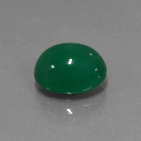 3.82カラットの天然黄色がかった緑アゲート（10.7×8.5 mm・オーバルカット）