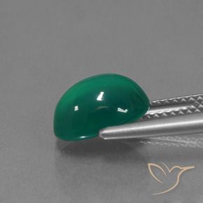 2.97カラットの天然クールグリーンアゲート（10.2×7.3 mm・オーバルカット）