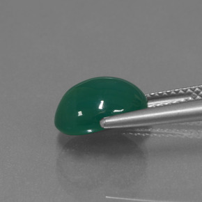 3.00カラットの天然フォレストグリーンアゲート（9.9×8.4 mm・オーバルカット）