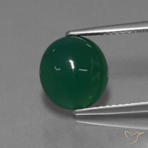 3.35ct 天然 グリーン 瑪瑙, 楕円形, 半透明