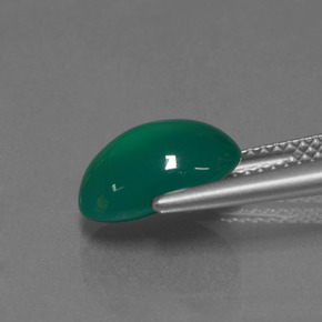 2.88カラットの天然グリーンアゲート（10.9×7.2 mm・オーバルカット）