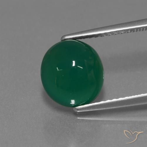 3.42ct 天然 黄みがかったグリーン 瑪瑙, 楕円形, 半透明