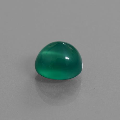 3.55カラットの天然ミディアムグリーンアゲート（9.5×8.2 mm・オーバルカット）