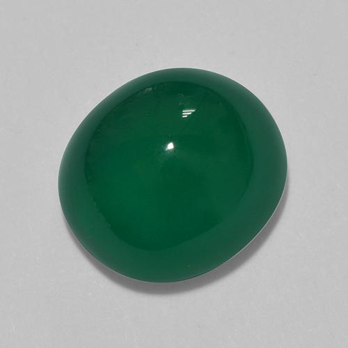 3.32カラットの天然黄色がかった緑アゲート（9.5×8.5 mm・オーバルカット）