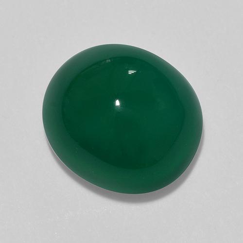 3.32カラットの天然黄色がかった緑アゲート（9.5×8.5 mm・オーバルカット）