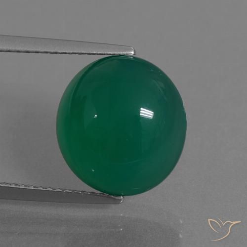 7.69ct 天然 フォレストグリーン 瑪瑙, 楕円形, 半透明