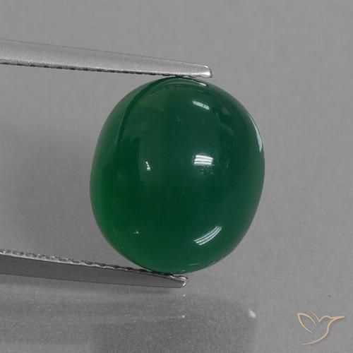 8.78ct 天然 黄みがかったグリーン 瑪瑙, 楕円形, 半透明