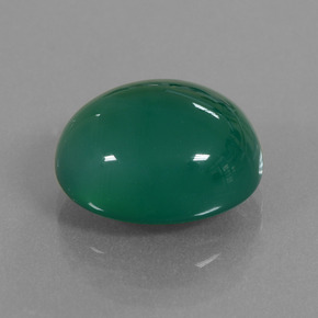10.07カラットの天然フォレストグリーンアゲート（14.6×12.6 mm・オーバルカット）