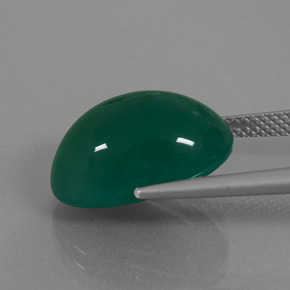 10.63カラットの天然グリーンアゲート（16.4×11.2 mm・オーバルカット）