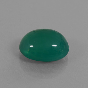 6.88カラットの天然グリーンアゲート（13.7×11 mm・オーバルカット）