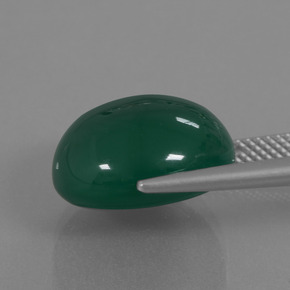 13.14カラットの天然グリーン瑪瑙、オーバルカット、半透明