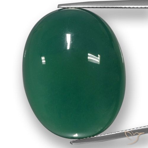 53.13ct 天然 グリーン 瑪瑙, 楕円形, 半透明